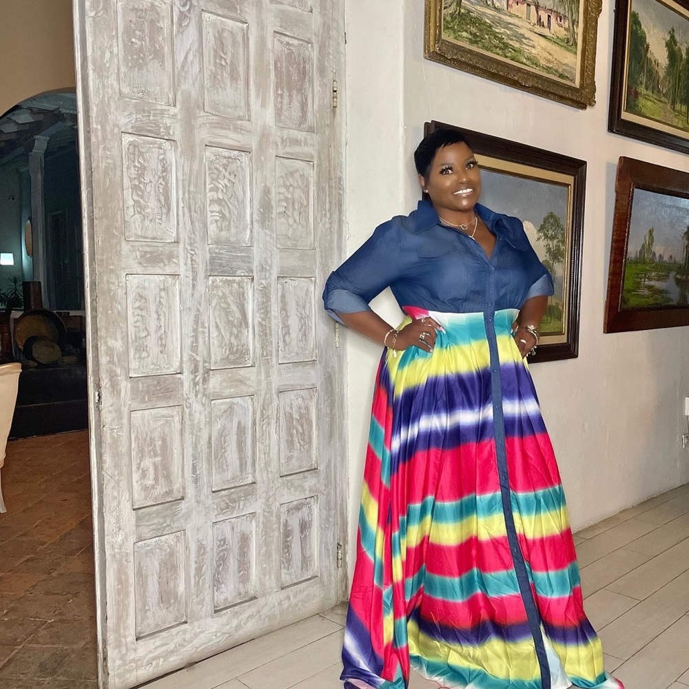 Multi-Color, Fun, Dramatic Maxi